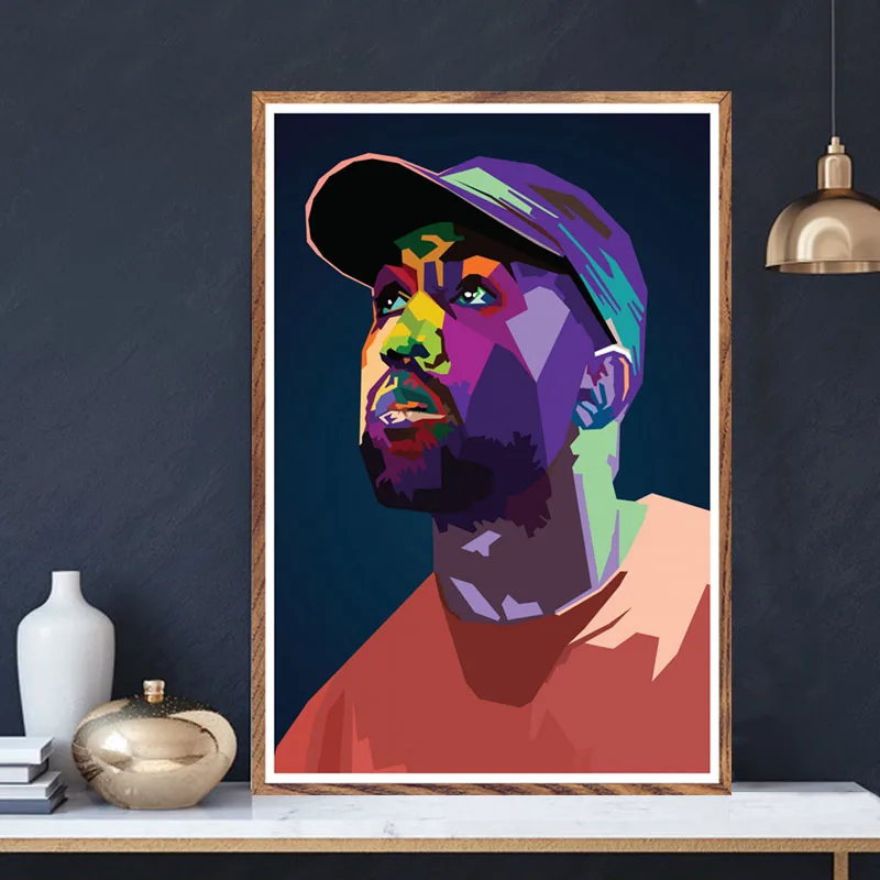 

Art Painting Mac Miller ASAP Kanye Juice WRLD Ski Mask Lil Peep Rap Stars Poster Prints Wall Pictures For Living Room Home Decor