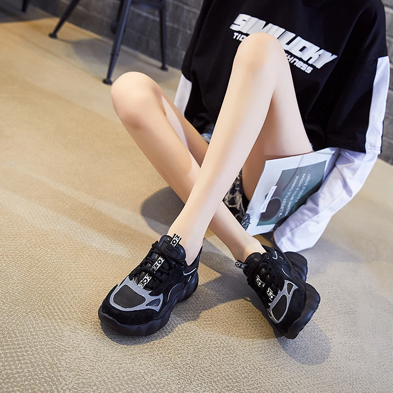 RASMEUP 2019 New Style Women's Chunky Street Sneakers Trainers Women Platform Shoes Lady Footwear | Обувь