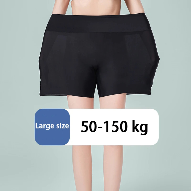 

Летние женские бесшовные защитные штаны из ледяного шелка, женское нижнее белье, нижнее белье с плоской подошвой и средней талией, светонеп...