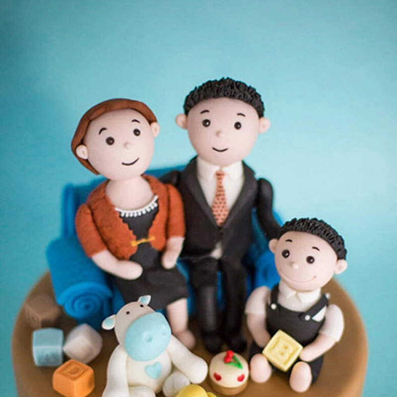 

6 pcs 3d Pieces of woman body figure Cake mold fondant art sugar decoration