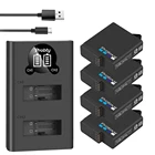 Аккумулятор 1680 мАч для GoPro Hero 5 hero 6 hero 7, черный Аккумулятор Akku для GoPro hero 5 6 7 hero 5 AHDBT 501, аккумулятор + зарядное устройство USB