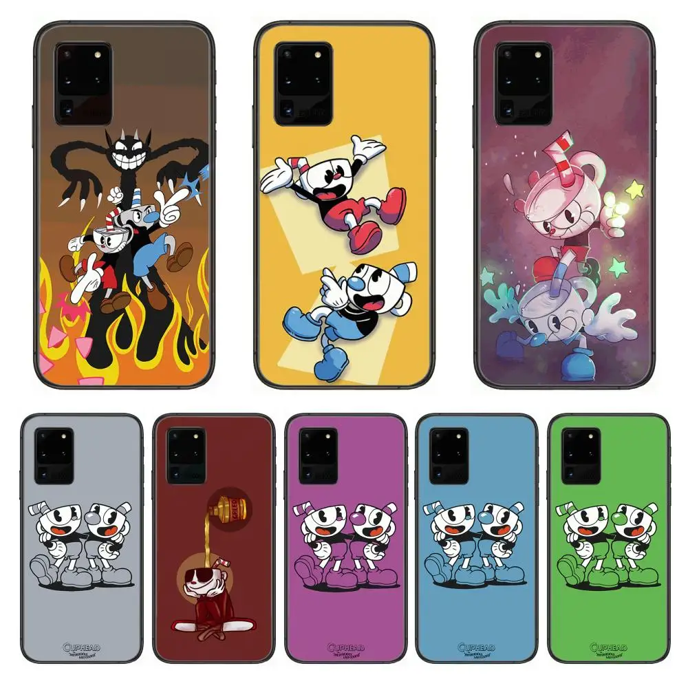 

Game cuphead case Phone cover hull For SamSung Galaxy S 6 7 8 9 10 20 21 Plus Edge E note 5G Lite Ultra black soft bumper