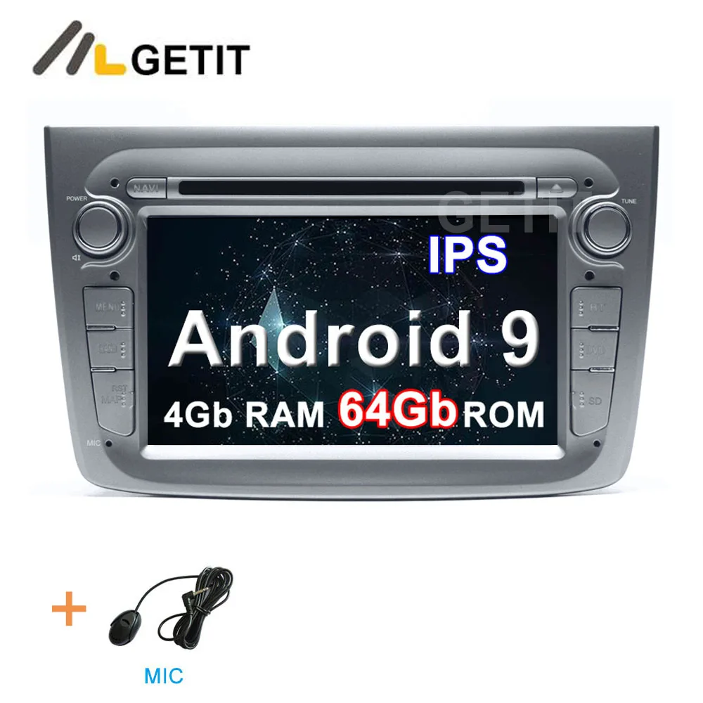 Gray 4G 64G DSP ips 64G Автомобильный DVD стерео Мультимедиа Радио gps Android 10 для Alfa Romeo Mito 2008 - Цвет: Gray 4G 64G