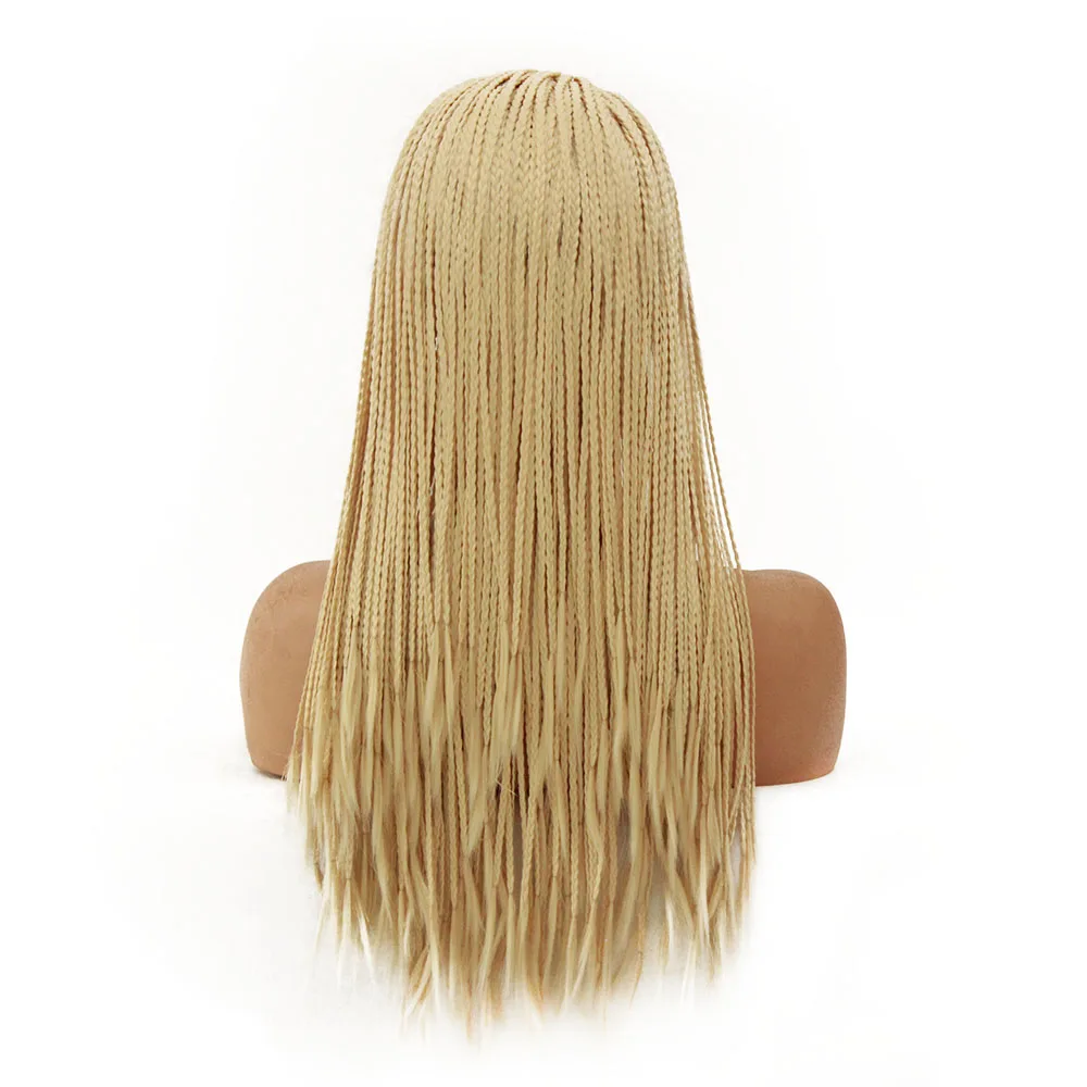 V'NICE honey Blonde синтетические плетеные парики на шнурках для черных женщин 20-26 дюймов бразильские африканские американские плетеные искусственные волосы