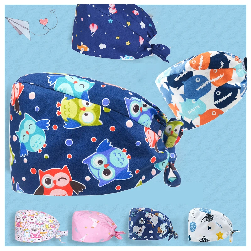 

Шапка-скраб для медсестер, 100% хлопок, для ветеринаров и работы