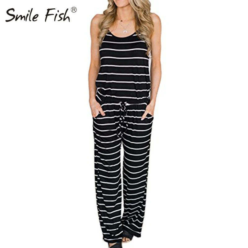 Комбинезоны для женщин 2018 сексуальный комбинезон на бретельках Длинные пляжные