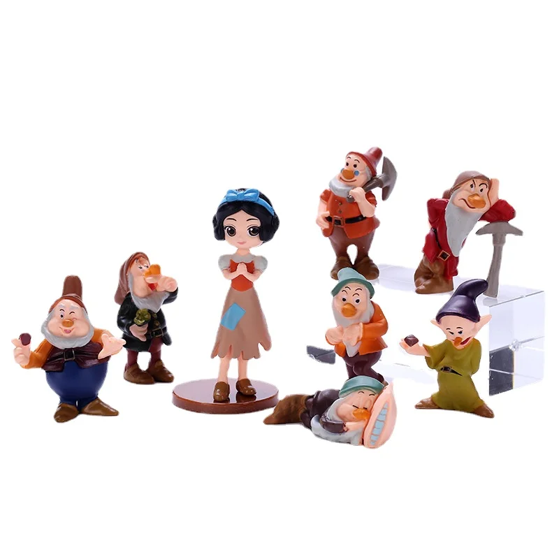 

8 Models of Disney Princess Snow White and The Seven Dwarfs Decorative Dolls Anime Figure Action Figure Toys for Children