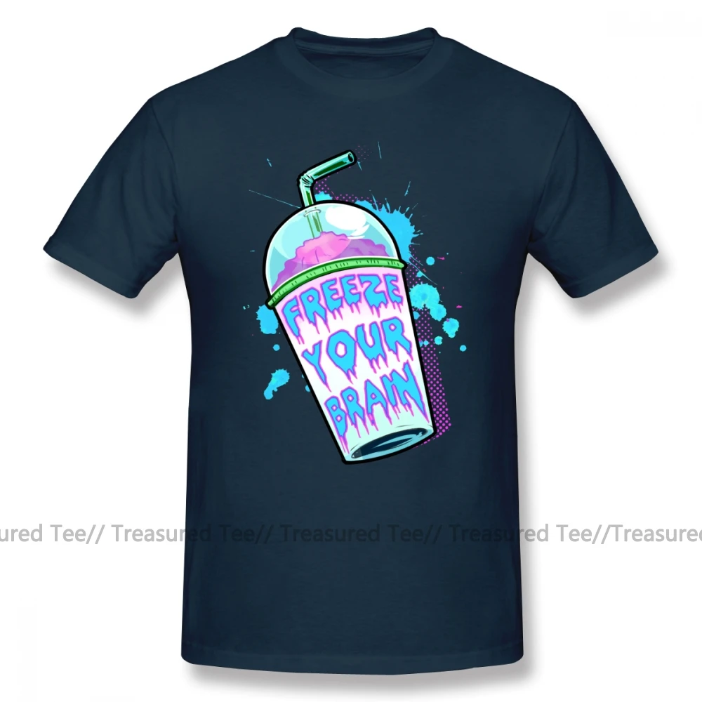 Heathers футболка Freeze Your Brain футболка негабаритных мужчин футболка лето 100 хлопок короткий рукав милый Графический Tshirt1 - Цвет: Navy Blue