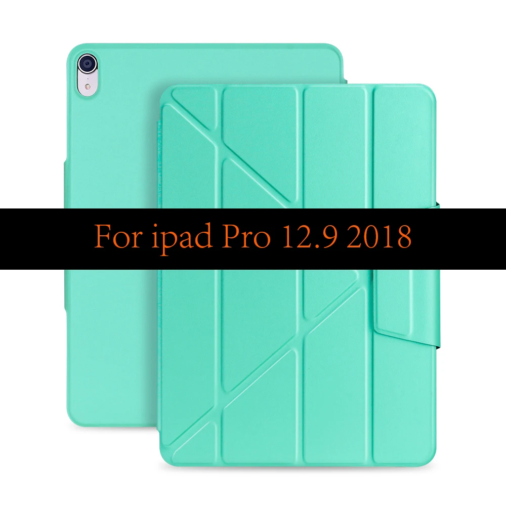 Для ipad Pro 11 12,9 чехол, умный чехол для ipad Pro 11 чехол на магните из искусственной кожи противоударный чехол для ipad Pro 12,9 дюйма Чехол - Цвет: Green For Pro 12.9