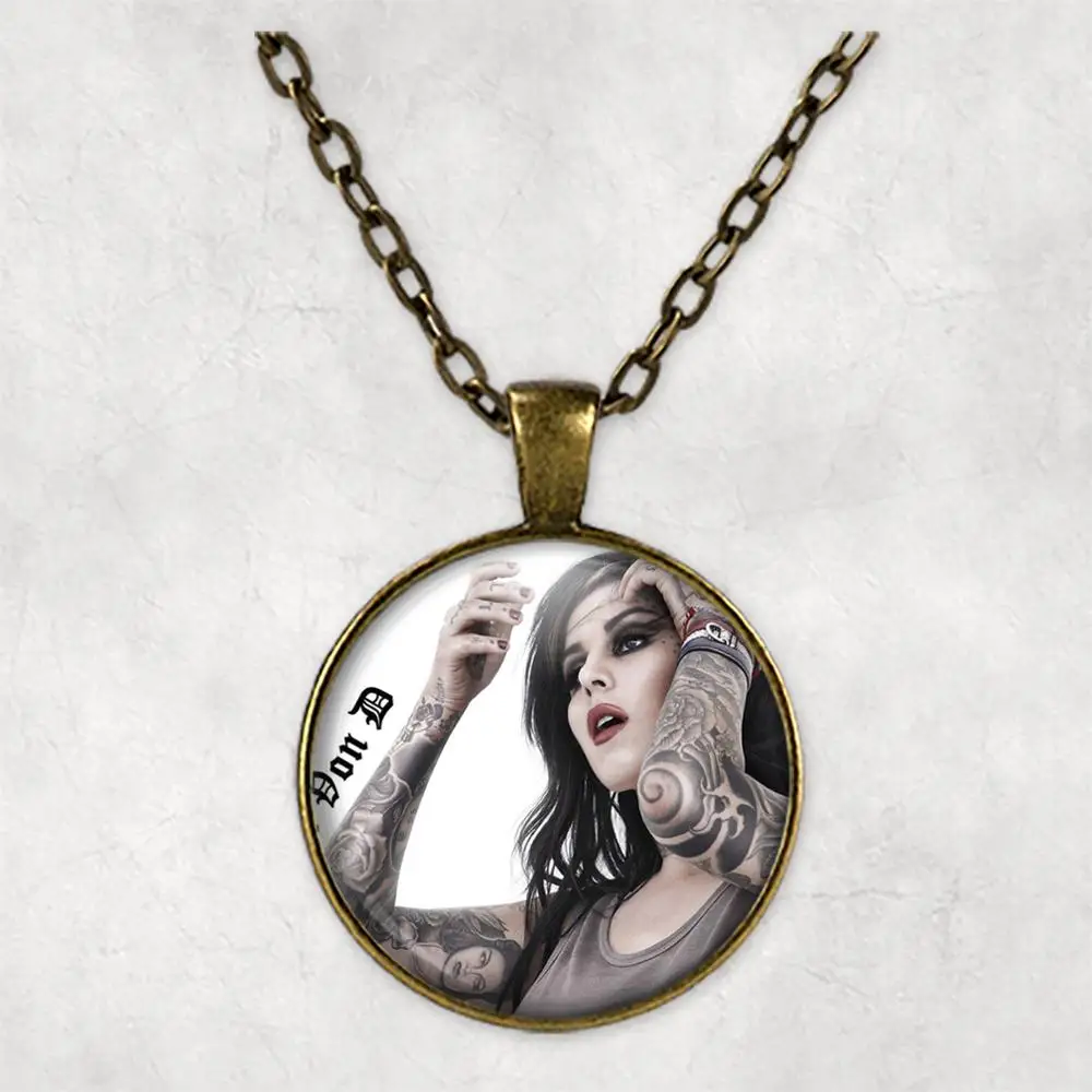 Kat Von D индивидуальное фото ожерелье ювелирные изделия с картинами s подвески Круг