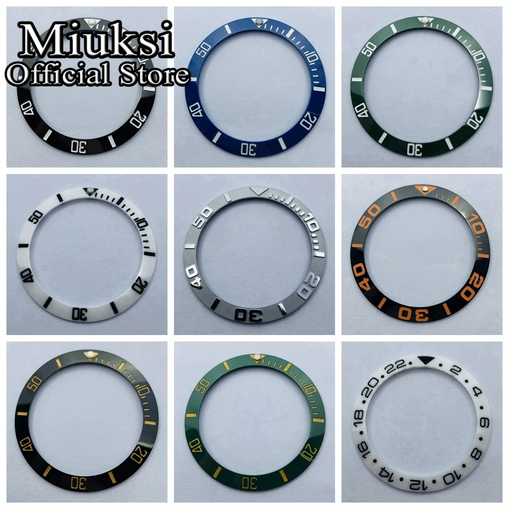 Miuksi 40mm high quality ceramic bezel watch parts fit 43mm/44mm watch case