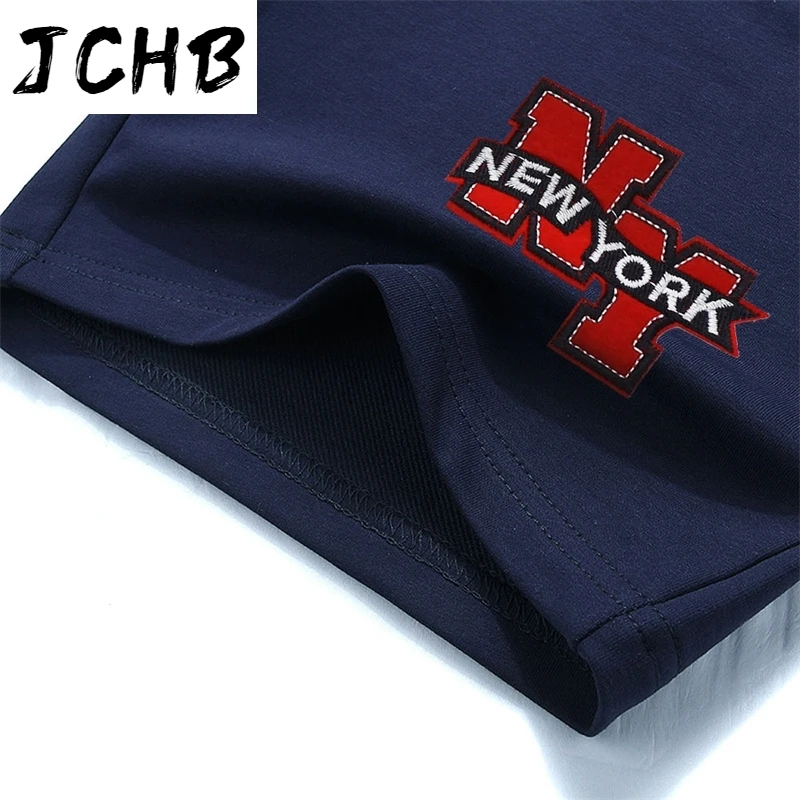 

Price Wholesale Men Summer Embroidery Cotton Shorts Casual Zipper Short Pants Elastic Waist Short Sweatpants Drop Shipping