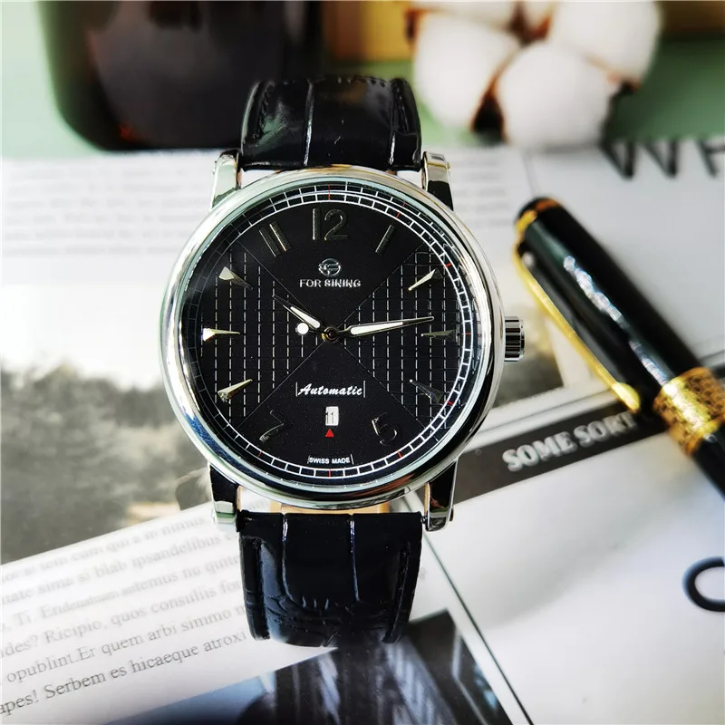 Forsining New Fashion Business Series Mechanical Watches Calendar Display Mens Watch Top Brand Luxury Automatic WristWatch Clock | Наручные
