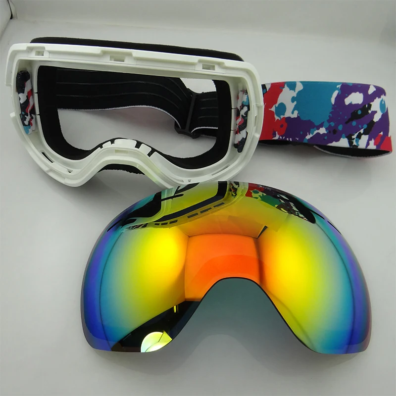 Лыжные очки для катания на лыжах снежные мужские и женские сноуборда двухслойные