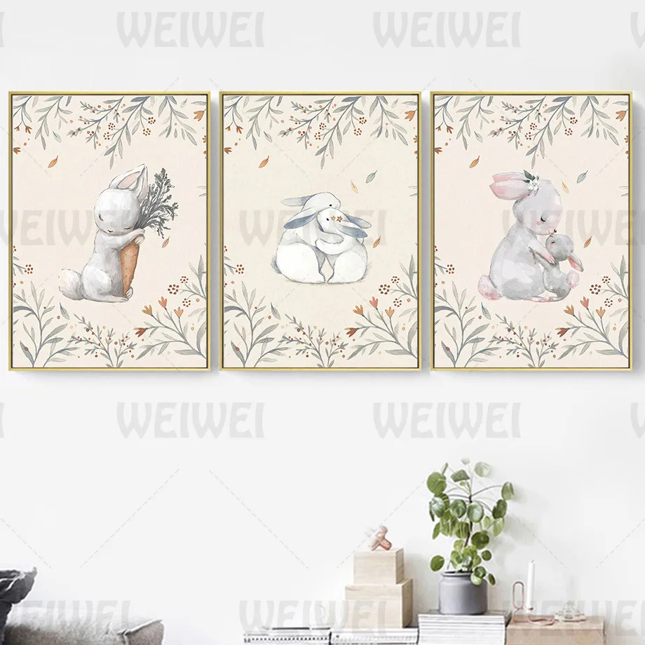 Маленькие животные с леса домашний декор холст картина искусство украшение