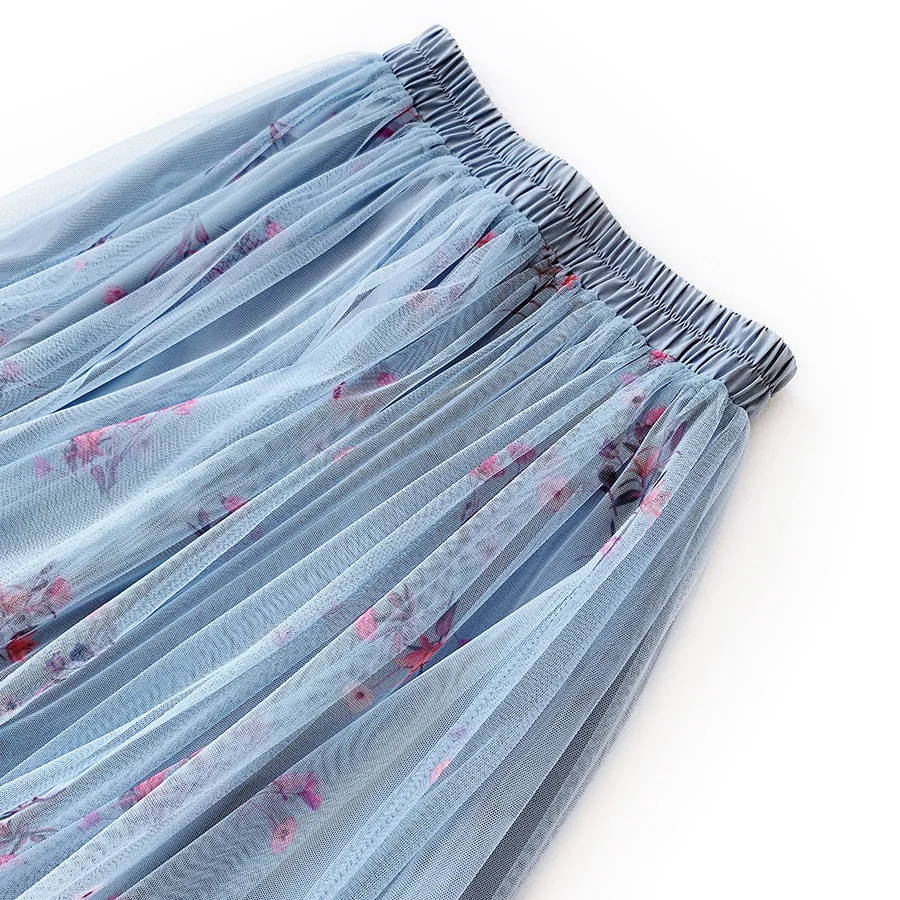 Новинка весны 2020 шикарные юбки трапециевидной формы с цветочным принтом длинные