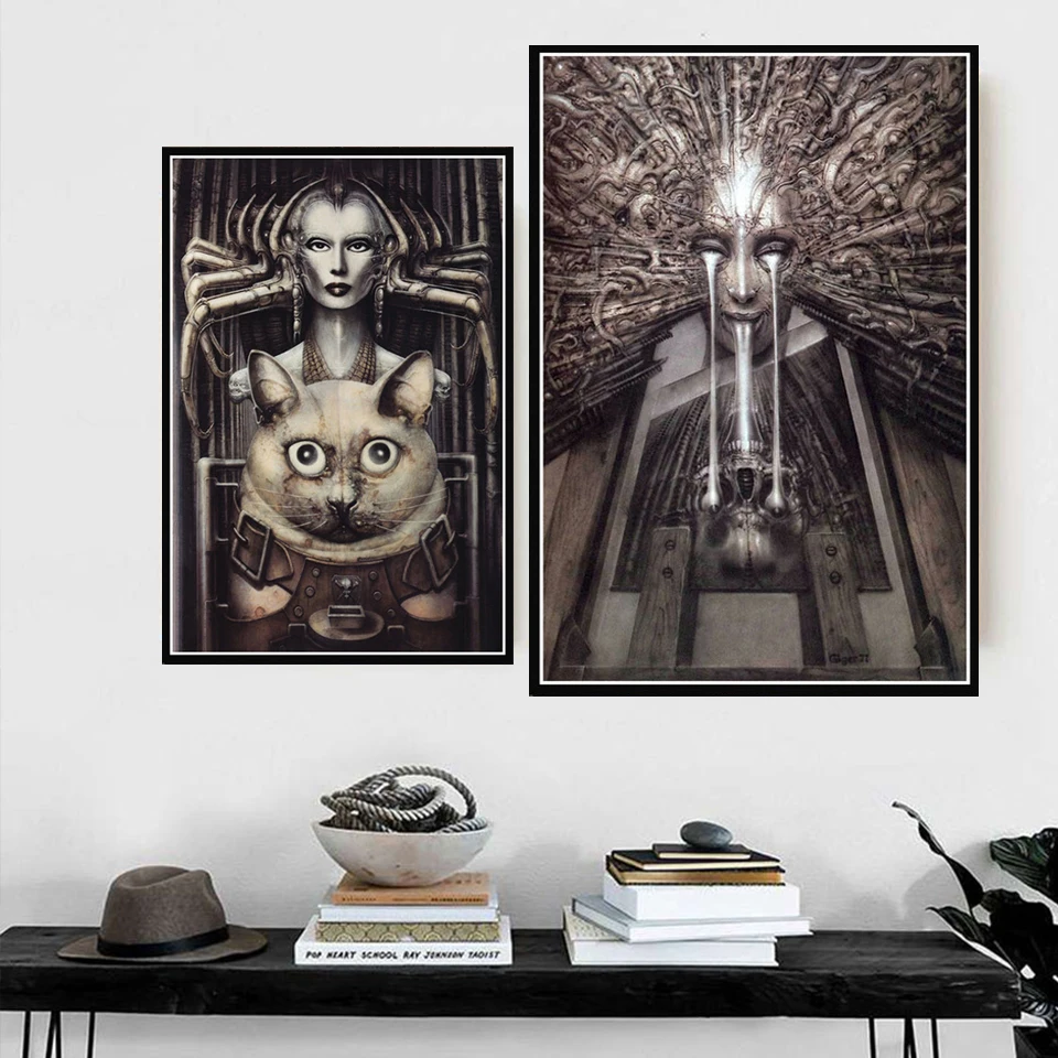 Постер Hr Giger Li II Alien - художественная печать на холсте для студии, современное украшение для гостиной, популярное домашнее украшение, горячая распродажа.