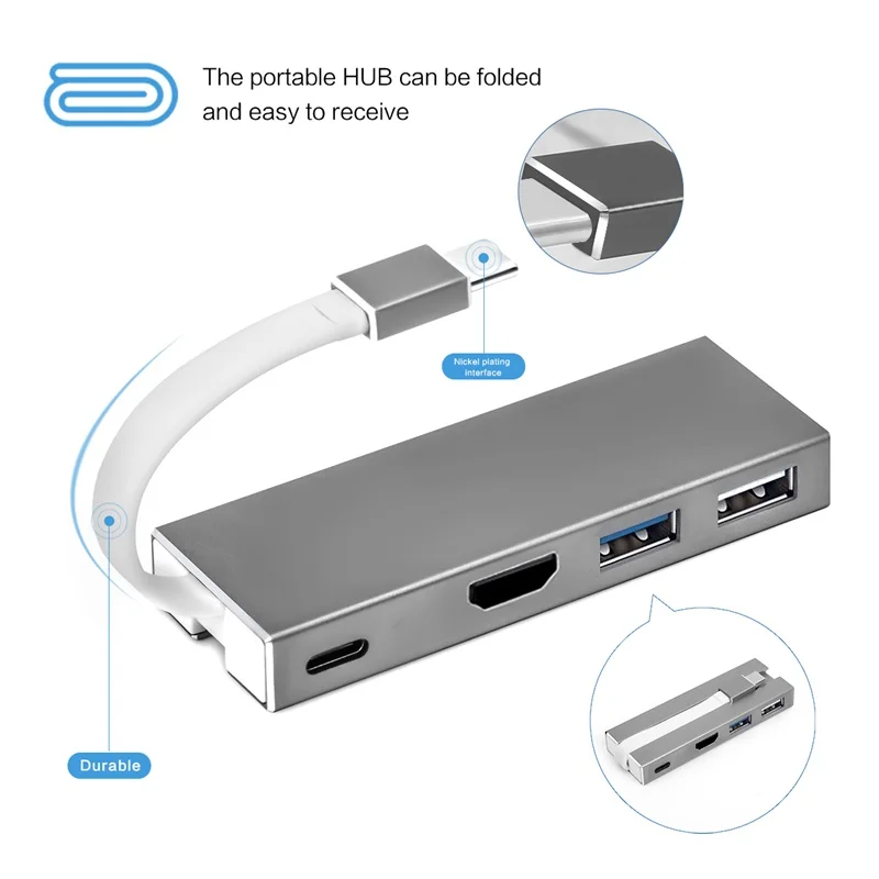 Thunderbolt 3 hdmi 4k usbc адаптер type c к usb 0 зарядный кабель многопортовый концентратор для