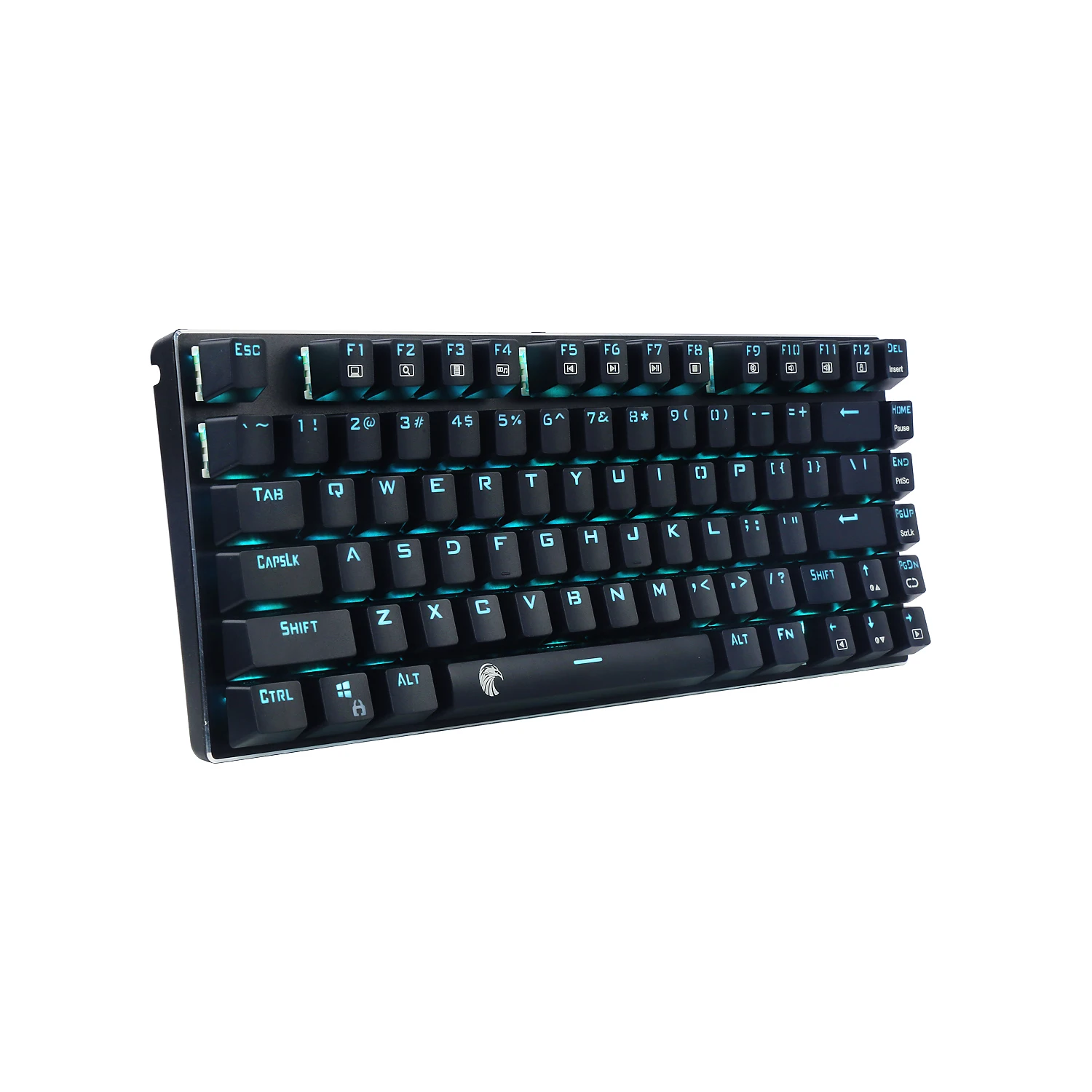Z88 мини игровая клавиатура механические переключатели синяя светодиодная подсветка 81 клавиши компактный дизайн алюминиевая клавиатура для ученика Typist