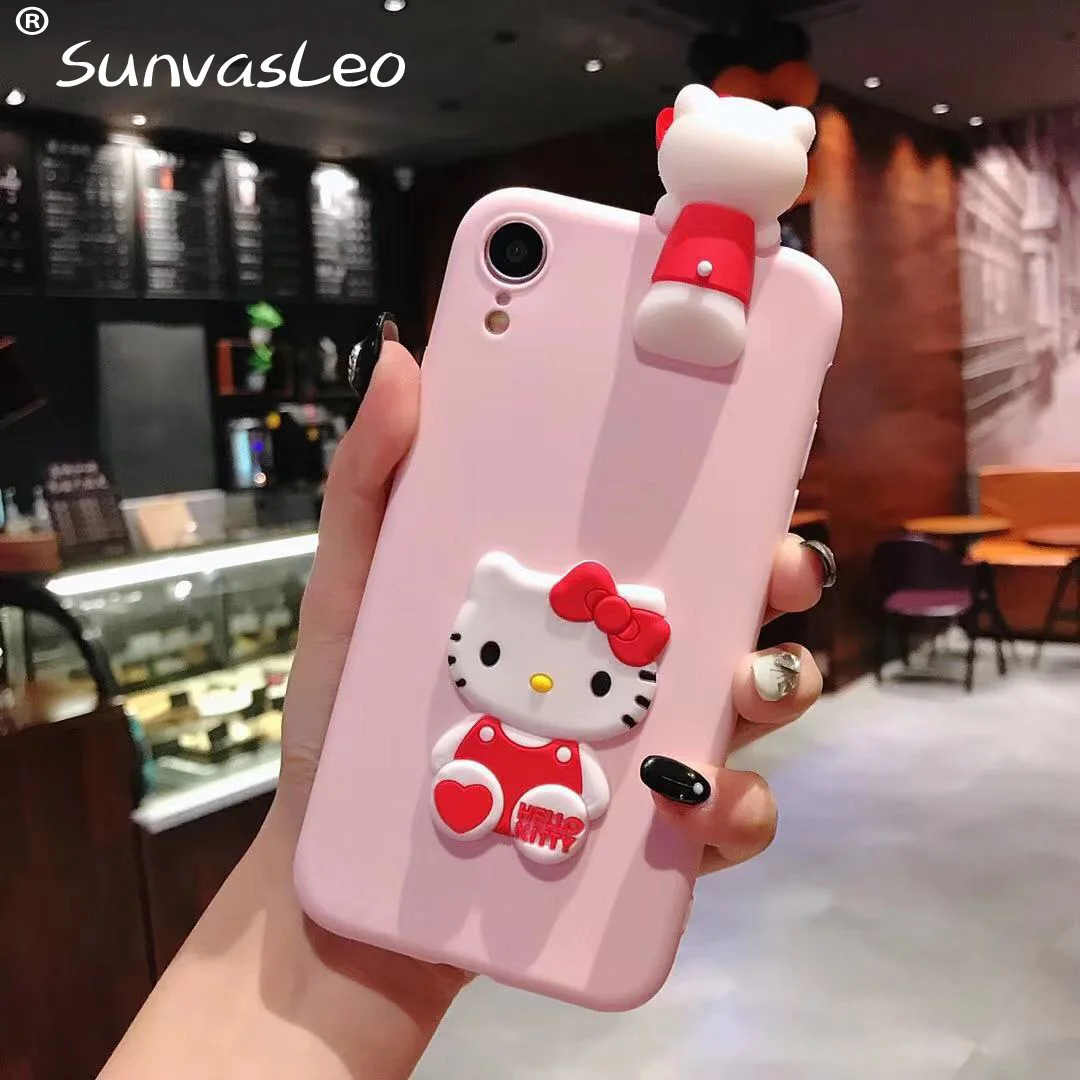 Pink Kitty 3D мультфильм животных мягкий чехол для телефона задняя крышка для samsung S6 S7 S8 S9 S10E S10 Плюс/M10 M20 M30/Note 8/9 A20 A30 A40 A50 A70 - Цвет: Pink Kitty