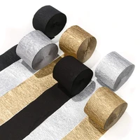 crepe paper streamers12 pcs gold streamers silver and black streamers party decorations for birthday party wedding