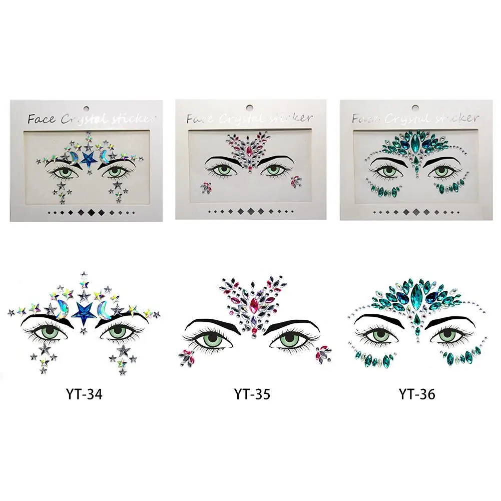 Акриловая наклейка со стразами для лица Защита окружающей среды блестящие яркие