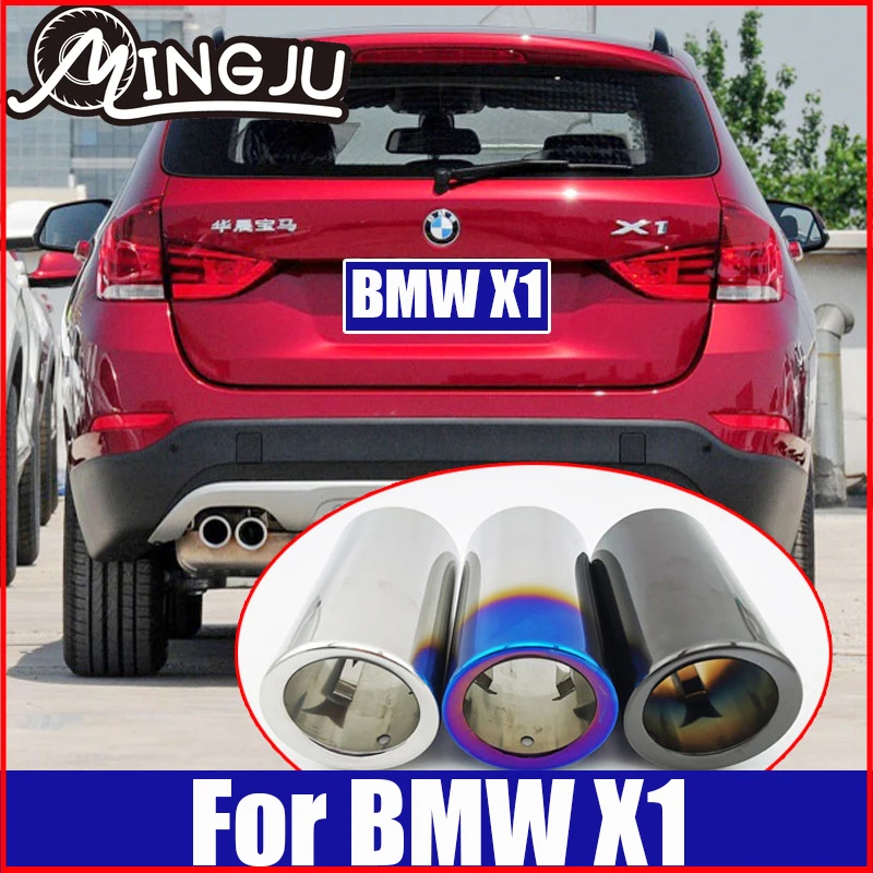 Blue Black Car Muffler End Pipe Stainless Steel Exhaust Tips for BMW X1 2016 2017 2018 2019 2020 2021 Accessories