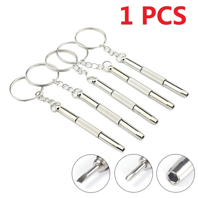 

Mini 3in1 Screwdriver Bit Professional Precision Repair Hand Tool Nutdriver For Computer Mobile Phone Keyring Keychain Glasses