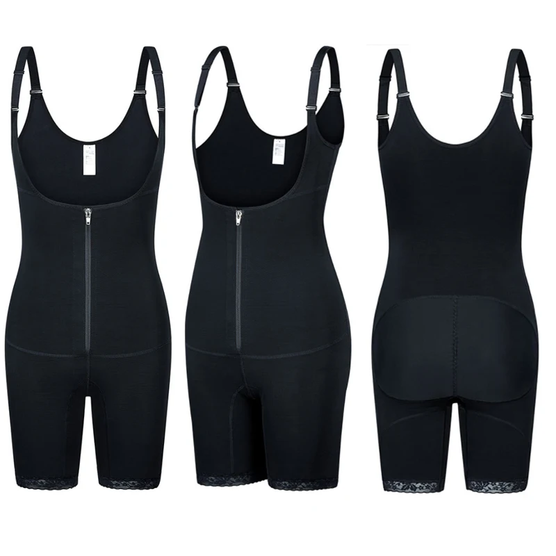 Shapewear Mid-Thigh Bodysuit Shaper with Skims Butt Lifter Powernet colombian hourglass girdle bbl post op surgery supplies