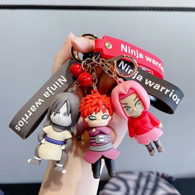 

Naruto Anime Keychain Figures Toys Uzumaki Uchiha Sasuke Itachi Hatake Kakashi PVC Action Figurines Keychain Models Collect