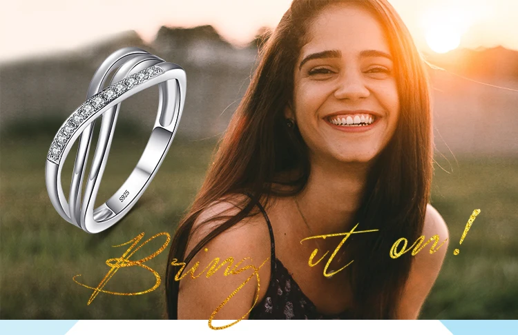 JewelryPalace узел бесконечности кубический цирконий-летие Promise обручальное кольцо стерлингового серебра 925 женщин ювелирных изделий на продажу