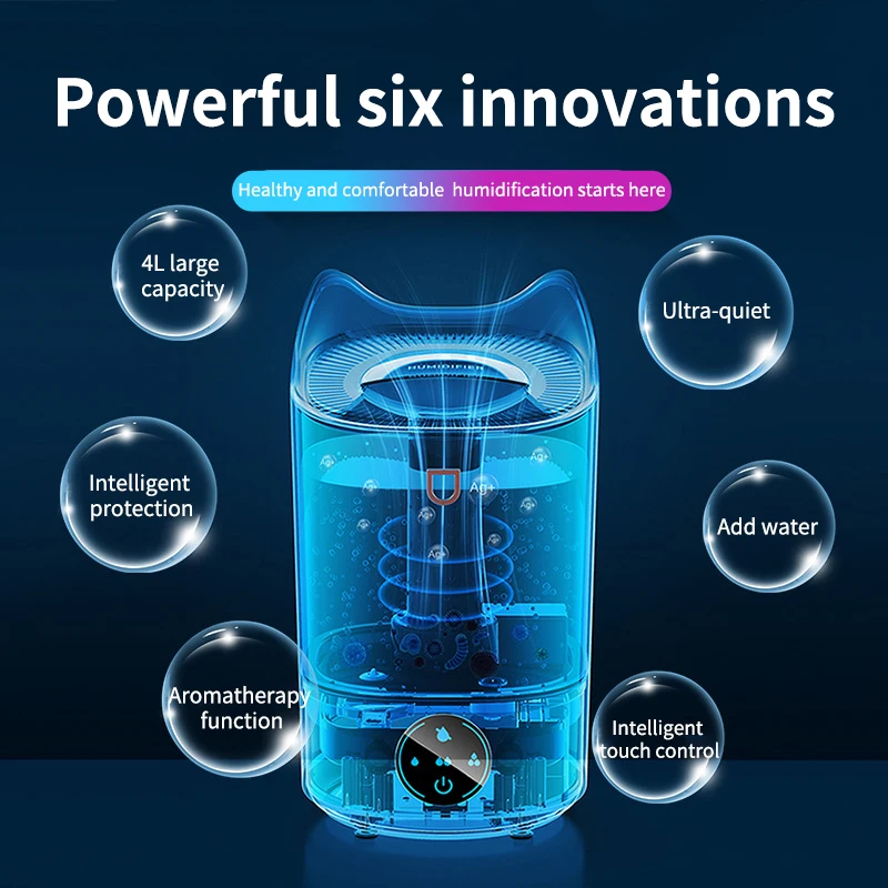 EZSOZO 4000 мл домашний увлажнитель воздуха с двойным соплом холодным туманом