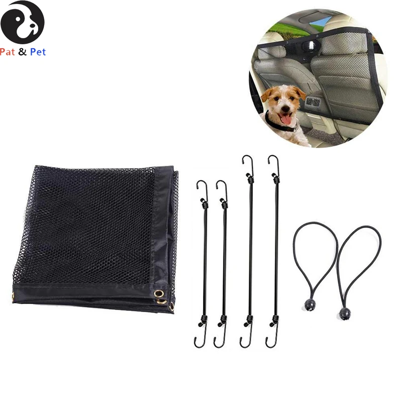 

Защитная сетка для домашних животных, Регулируемая сетка для защиты от столкновений, удерживает заднее сиденье