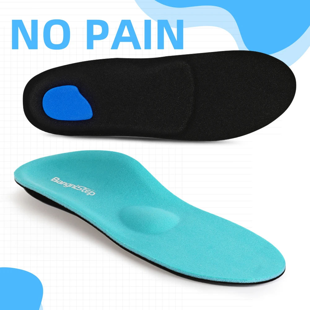 

BANGNI Orthopedic Insoles Arch Support Relieve Heel Pain Inserts Flat Foot Plantar Fasciitis Orthotic Shoe Pads For Men Women