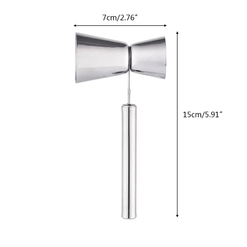 

Stainless Steel Double Jigger 15/30mlMeasure Cup with Handle for Cocktail Bartender Bar Home Party Accessories