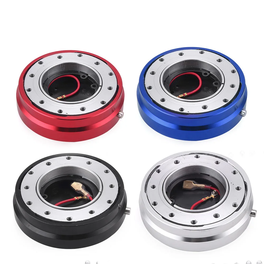 

Universal Thin Version 6 Hole Steering Wheel Quick Release Hub Adapter Snap Off Boss Kit RS-QR003