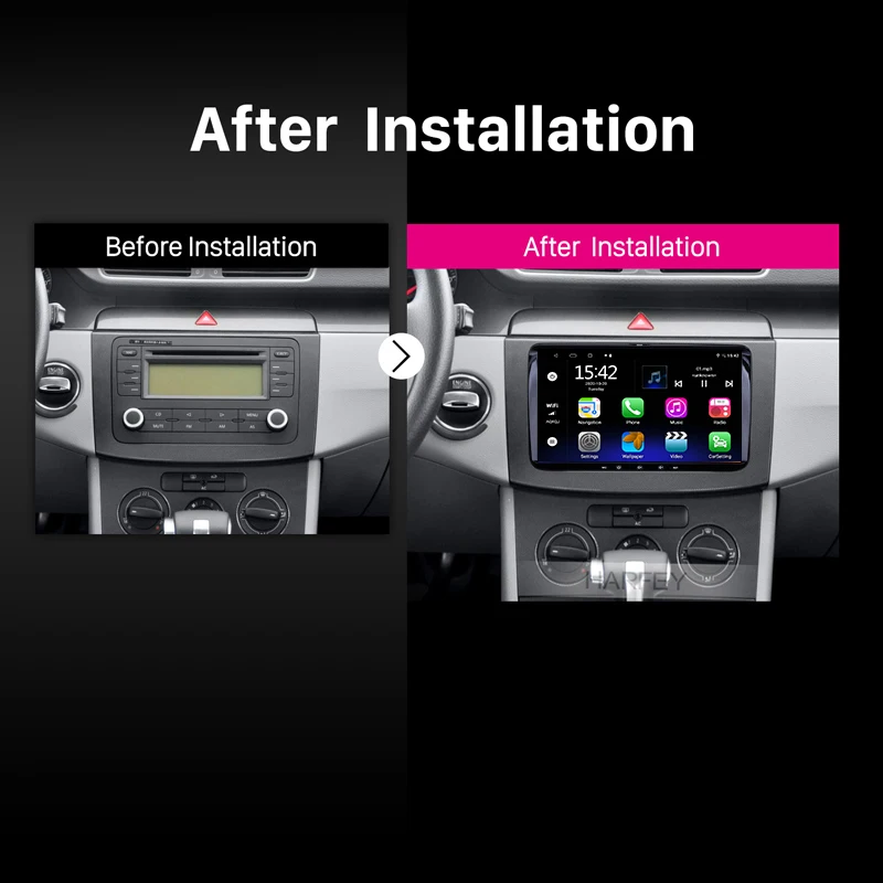 Универсальная Автомагнитола Harfey мультимедийная стерео-система на Android 10 0 с 9