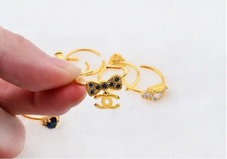 Новое украшение для ногтей в форме банта Стразы с бриллиантами кольца из