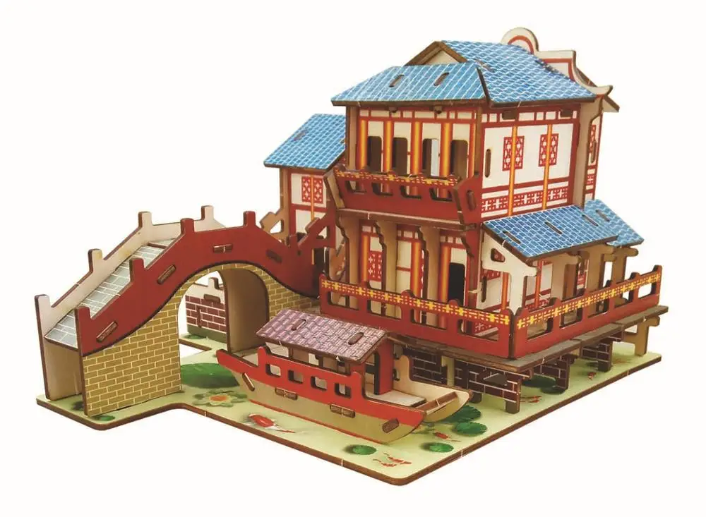 3D пазл бумажная Модель для сборки игрушка ручная сборка игра деревянных изделий