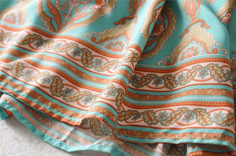 Женские пляжные богемные Макси-Платья с цветочным принтом и рукавом летучая мышь