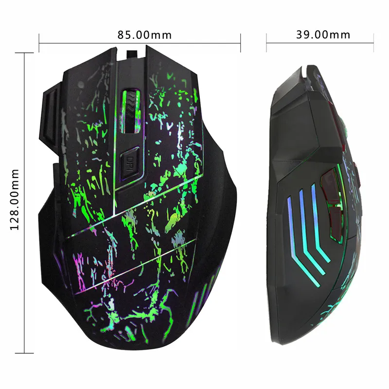 Компьютерная настольная игровая мышь Souris цветная мышка с подсветкой USB Проводная