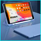 Чехол для iPad 10,2 7 8 9 2021 2020 Air 4 10,9 Pro 11 10,5 Air 3 9,7 дюйма, мягкий чехол с держателем для карандаша, чехол Mini 6 5