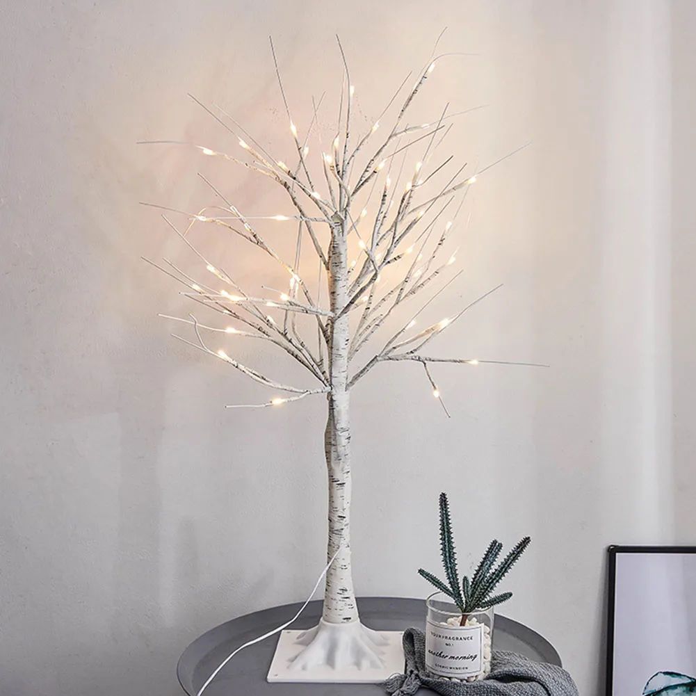 Дом 45 см пейзаж искусственный Березовое дерево ночник лампа фестиваль ПВХ