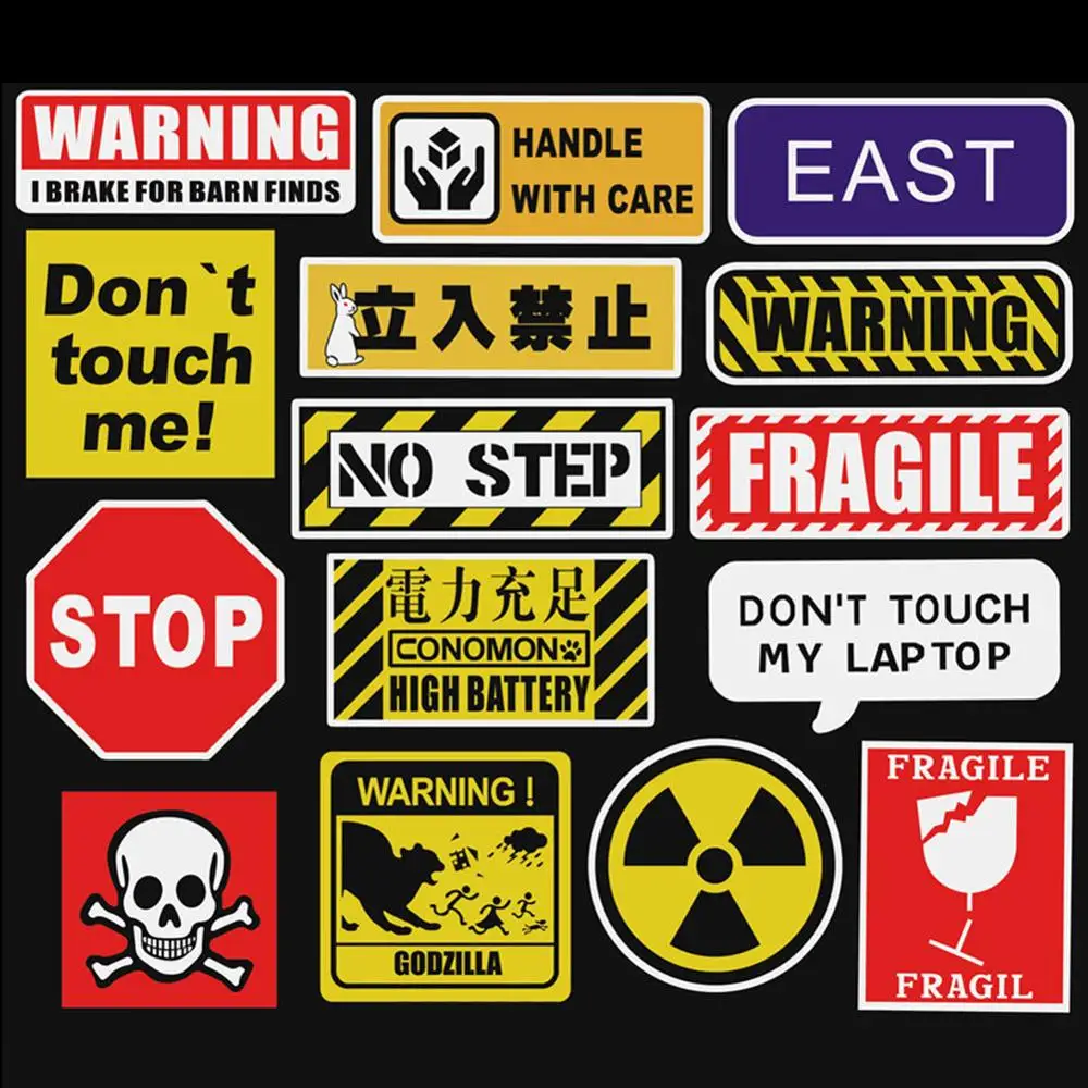 Предупреждение ющие наклейки крутой Водонепроницаемый скейтборд с граффити
