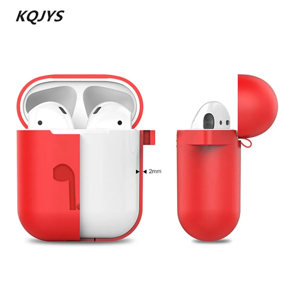 Мягкий силиконовый ударопрочный чехол KQJYS для AirPods защитный наушников футляр