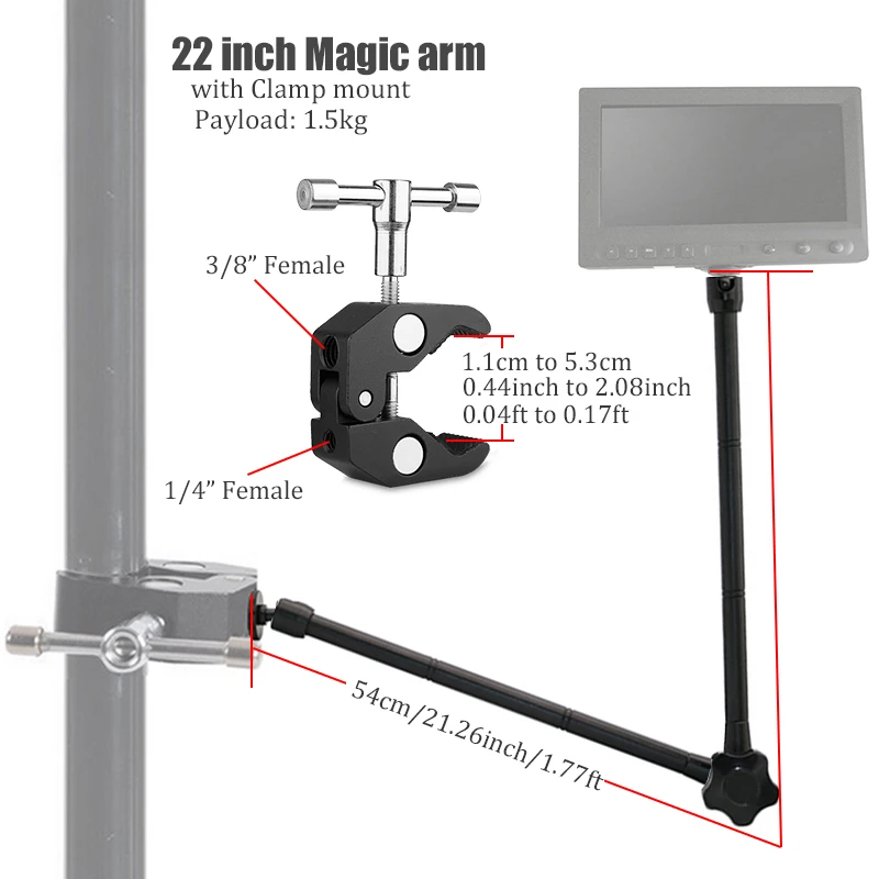 Настенный кронштейн BFOLLOW Magic Arm держатель с шарнирным фрикционным кронштейном 7 11