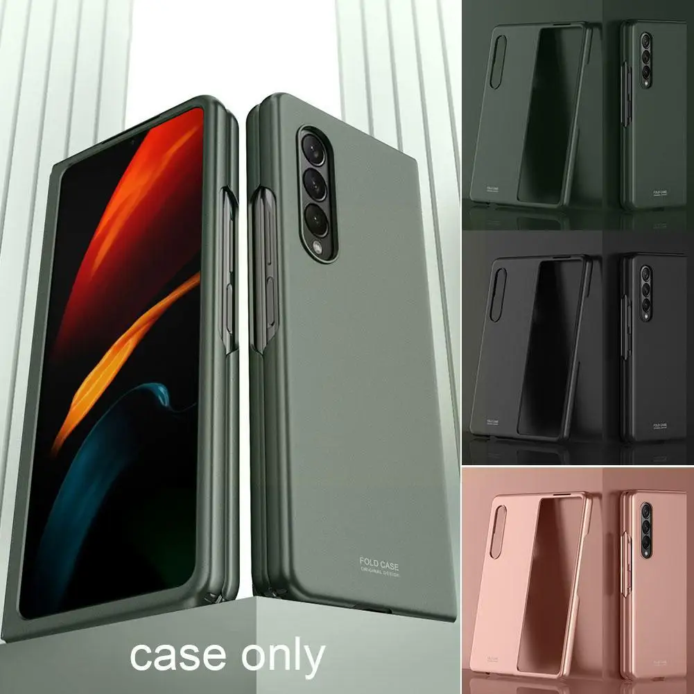Кожаный чехол для телефона Z Fold 3 5g 2 из углеродного волокна Fold3 Full Protector Capa S5r9 |
