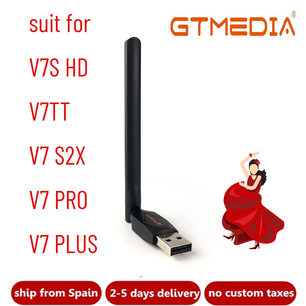 Usb Wifi антенна для Gtmedia V7 PRO TT S2X Plus V7S Hd спутниковый приемник Lan Wi Fi адаптер 2 4