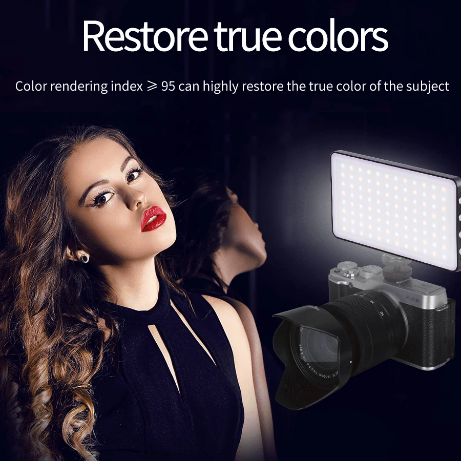 

96LED Video Light 3000K-6500K Dimmable 4000mAh Rechargeable Fill Light DSLR Smartphone Vlog Light Lamp Photography Lighting Kit