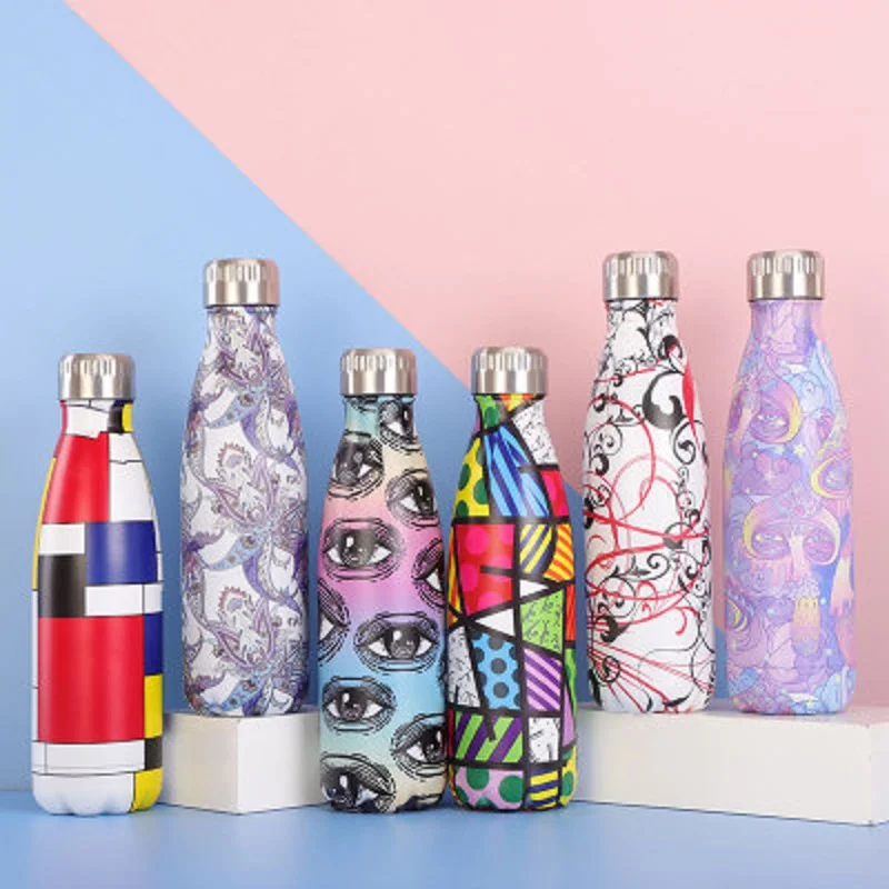 500 мл бутылка для воды из нержавеющей стали вакуумный смеситель колб Спортивная